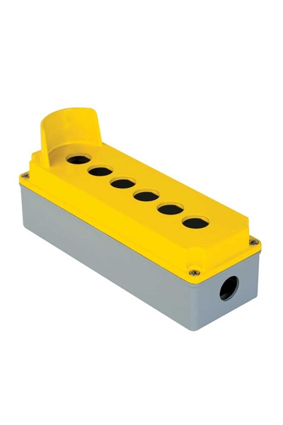 Mete Enerji - Mete Enerji 402636 80x230x73 IP67 6lı Korumalı Alüminyum Buton Kutusu