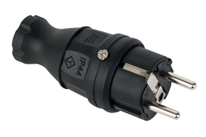 Mete Enerji - Mete Enerji 404002 1x16A 2P+E 220-240V IP44 Kauçuk Ups Düz Fiş