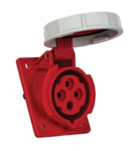 Mete Enerji - Mete Enerji 406507V 4x16A 3P+E 6h/50-60 380-415V IP67 Cee Norm Vida Bağlantılı Eğik Makine Prizi