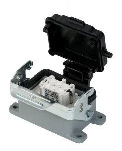 Mete Enerji - Mete Enerji 403700S 6x16A 6P+E 400V IP65 Alüminyum Gövdeli Metal Mandallı Kapaklı Makine Prizi