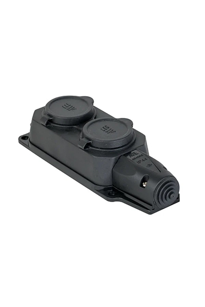 Mete Enerji - Mete Enerji 404005 1x16A 2P+E 220-240V IP44 2li Kauçuk Grup Priz