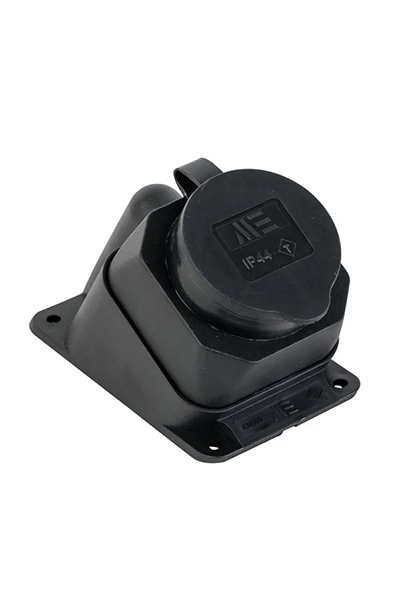 Mete Enerji - Mete Enerji 404009 1x16A 2P+E 220-240V IP44 Kauçuk Eğik Duvar Prizi