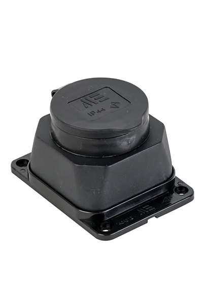 Mete Enerji - Mete Enerji 404012 1x16A 2P+E 220-240V IP44 Kauçuk Duvar Prizi