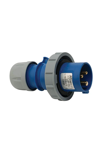 Mete Enerji - Mete Enerji 406102V 3x16A 2P+E 6h/50-60Hz 220-240V IP67 Cee Norm Vida Bağlantılı Düz Fiş Mete Enerji - Mete Enerji 406102V 3x16A 2P+E 6h/50-60Hz 220-240V IP67 Cee Norm Vida Bağlantılı Düz Fiş