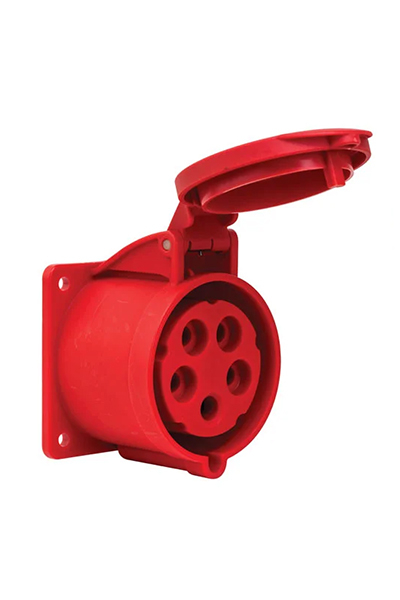 Mete Enerji - Mete Enerji 406522V 5x32A 3P+E+N 6h/50-60Hz 380-415V IP44 Cee Norm Vida Bağlantılı Düz Makine Prizi