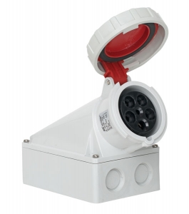 Mete Enerji T110226 5x63A 3P+N+E 6h/50-60Hz 380-415V IP67 Cee Norm Pilot Kontaklı Eğik Gövdeli Duvar Prizi Mete Enerji T110226 5x63A 3P+N+E 6h/50-60Hz 380-415V IP67 Cee Norm Pilot Kontaklı Eğik Gövdeli Duvar Prizi