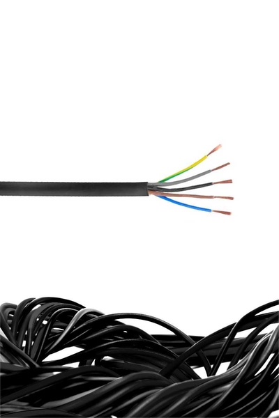 Öznur Kablo - Öznur H05VV-F Siyah 5x2,5 (NYMHY) TTR Kablo