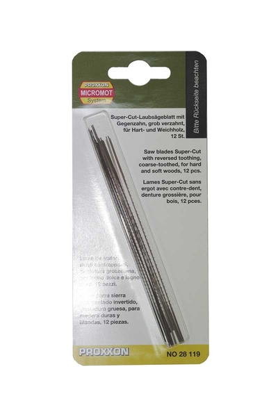Proxxon 28119 12 adet Kaba Ters Dişli Pimsiz Kıl Testere - Thumbnail