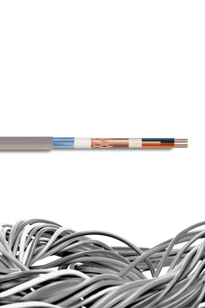 Reçber Kablo - Reçber 306064 CCTV 1+2 RG 6 U/6 Cu/Cu 2x0,75 Kamera Kablosu