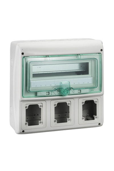 Schneider 13180 Kaedra 3 Güç Çıkışı için 340x335mm 1x12 Modüllü Sigorta Kutusu