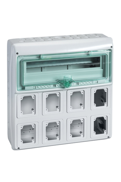 Schneider 13182 Kaedra 8 Güç Çıkışı için 1x18 Modüllü Sigorta Kutusu