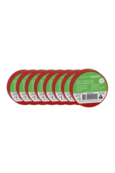 Schneider Electric - Schneider 2420100 8 Adet 19mmx20m Kırmızı İzole Elektrik Bandı Schneider Electric - Schneider 2420100 8 Adet 19mmx20m Kırmızı İzole Elektrik Bandı
