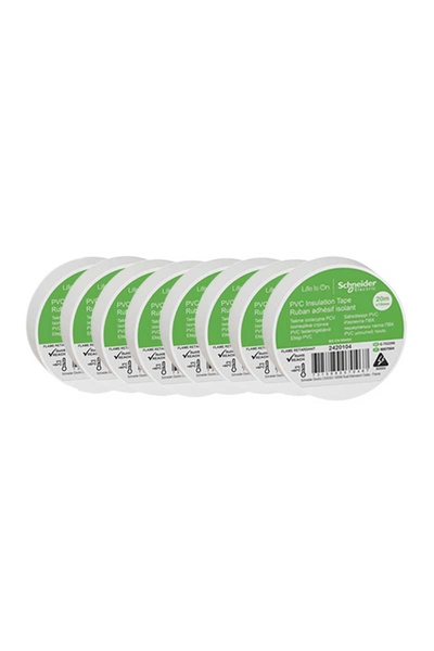 Schneider Electric - Schneider 2420104 8 Adet 19mmx20m Beyaz İzole Elektrik Bandı Schneider Electric - Schneider 2420104 8 Adet 19mmx20m Beyaz İzole Elektrik Bandı
