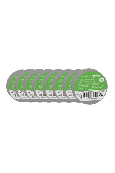 Schneider Electric - Schneider 2420108 8 Adet 19mmx20m Gri İzole Elektrik Bandı Schneider Electric - Schneider 2420108 8 Adet 19mmx20m Gri İzole Elektrik Bandı