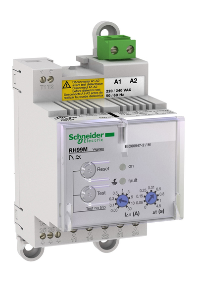 Schneider Electric - Schneider 56172 RH99M 0.03-30A 130V Manuel Sıfırlamalı Toprak Kaçağı Rölesi