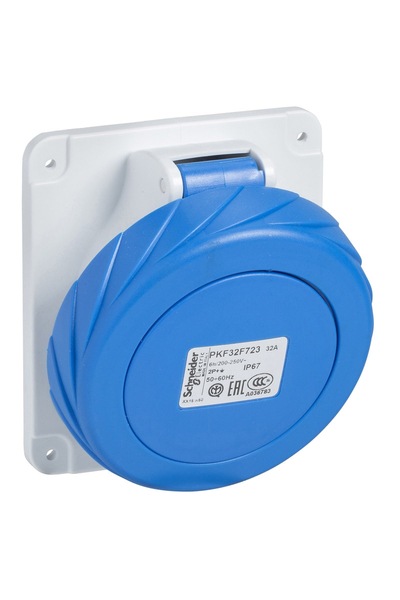 Schneider Electric - Schneider 81278 3x63A 2P+E 200-250VAC IP67 Pratika Eğik Makine Prizi