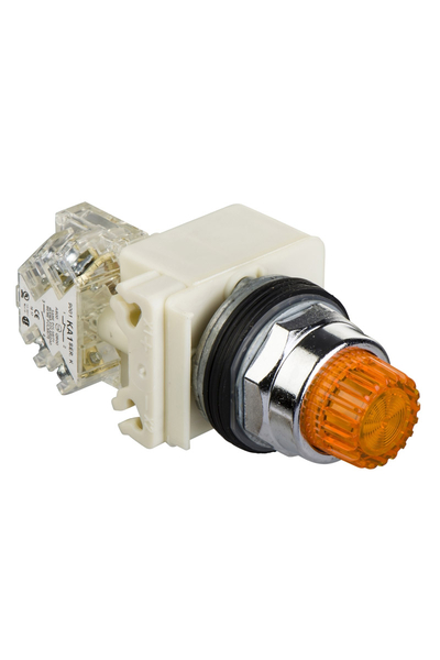 Schneider 9001K2L35LYAH13 24V 1AK Yaylı Dönüş Sarı Işıklı Buton