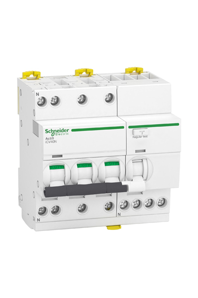 Schneider A9DE3732 ACTI9 İCV40 3P+N 32A 6000A 30Ma AC Tipi Kaçak Akım Kesici