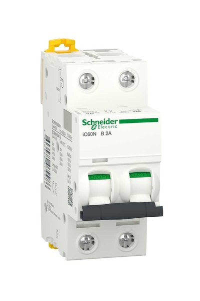 Schneider A9F73202 İC60N 2P 2A B Tipi Minyatür Otomatik Sigorta