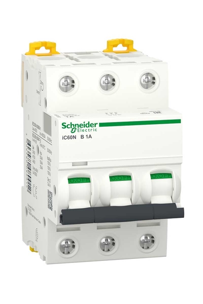 Schneider A9F73301 İC60N 3P 1A B Tipi Minyatür Otomatik Sigorta