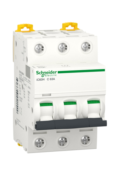 Schneider A9F84363 iC60H 3P 63A C Tipi Otomatik Sigorta
