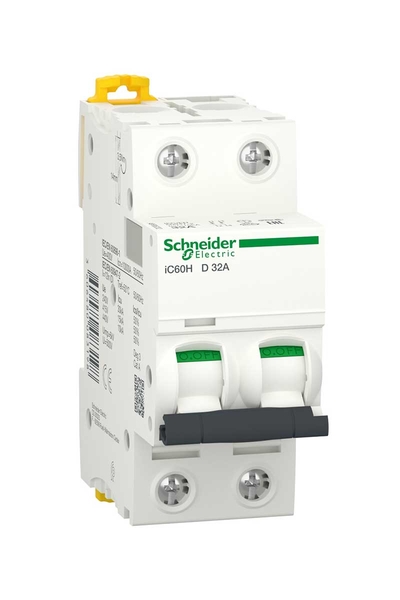 Schneider A9F85232 İC60H 2P 32A D Tipi Minyatür Otomatik Sigorta