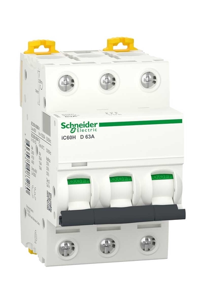 Schneider A9F85363 IC60H 3P 63A D Tipi Minyatür Devre Kesici