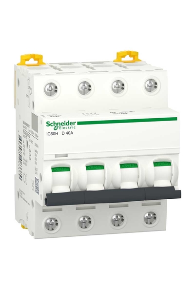Schneider A9F85440 İC60H 4P 40A D Tipi Minyatür Otomatik Sigorta