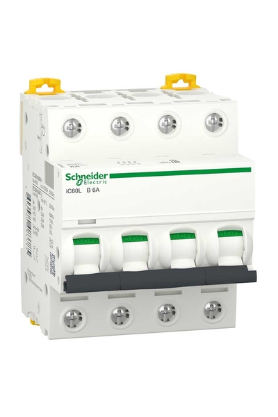 Schneider A9F93406 IC60L 4P 6A B Tipi Minyatür Devre Kesici