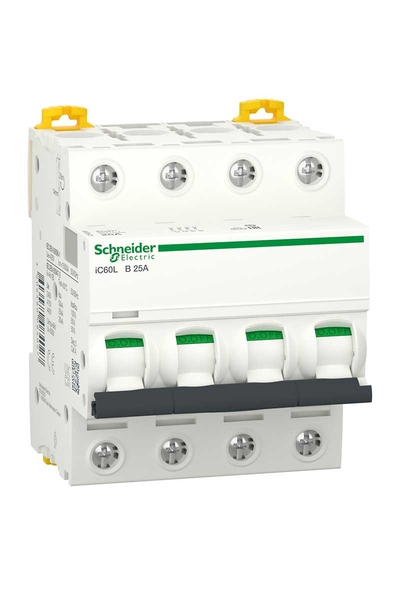 Schneider A9F93425 IC60L 4P 25A B Tipi Minyatür Devre Kesici