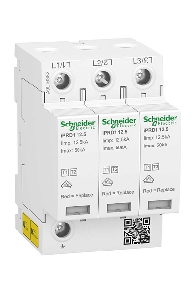 Schneider Electric - Schneider A9L16382 ACTI9 12.5R 3P 350V Alçak Gerilim Parafudr Schneider Electric - Schneider A9L16382 ACTI9 12.5R 3P 350V Alçak Gerilim Parafudr