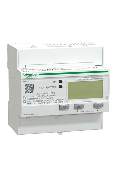 Schneider Electric - Schneider A9MEM3110 Acti 9 IEM3110 63A Enerji Ölçer Schneider Electric - Schneider A9MEM3110 Acti 9 IEM3110 63A Enerji Ölçer