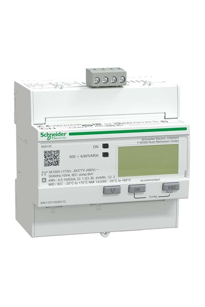 Schneider Electric - Schneider A9MEM3155 İEM3155 63A 1 Dijital Giriş/Çıkışlı RS485 Enerji Ölçer Schneider Electric - Schneider A9MEM3155 İEM3155 63A 1 Dijital Giriş/Çıkışlı RS485 Enerji Ölçer