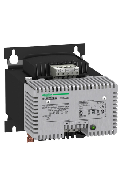 Schneider Electric - Schneider ABL8FEQ24150 400V AC 24V 15A 1-2 Fazlı Doğrultulmuş Filtreli Güç Kaynağı