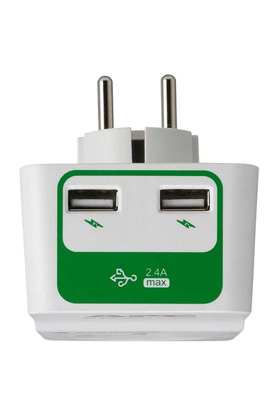 Schneider APC PM1WU2-GR 230V Tekli 2 Usb Hızlı Şarj Çıkışlı Akım Korumalı Priz - Thumbnail