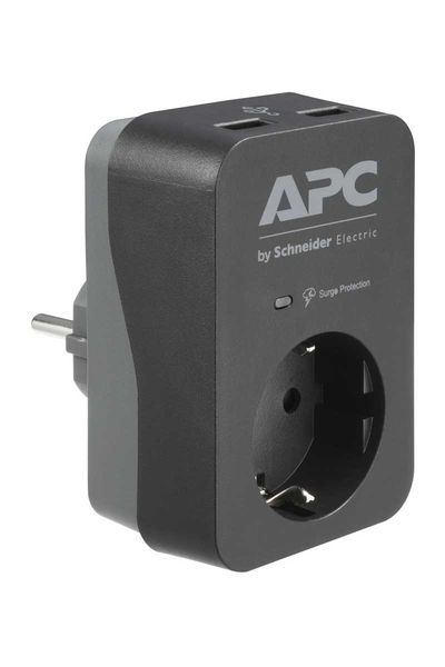 Schneider APC PME1WU2B-GR 2 Usblı Tekli Akım Korumalı Priz - Thumbnail