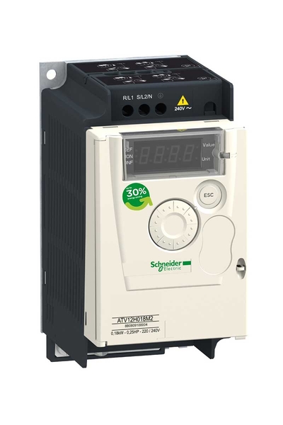 Schneider Electric - Schneider ATV12H037M3 Atv12 200-240V 0.37kW 0.55Hp 3 Fazlı Soğutma Bloklu Hız Kontrol Cihazı