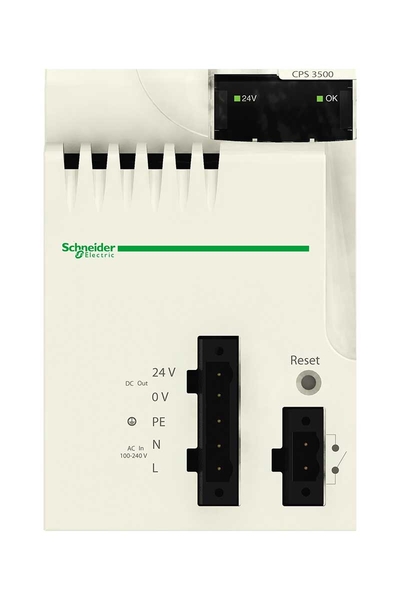 Schneider Electric - Schneider BMXCPS3500H M340 Ağır Ortam Koşulları için 100-240V AC Güç Kaynağı Modülü