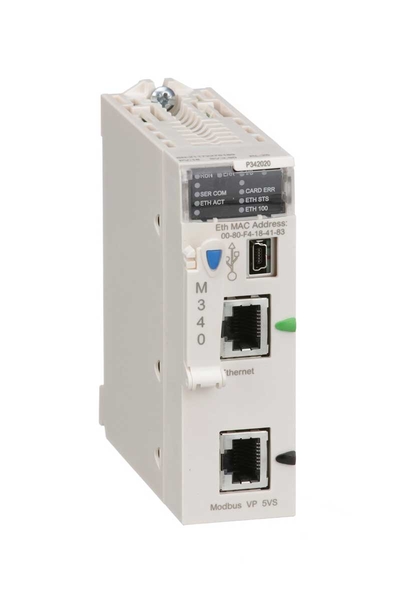 Schneider BMXP342020 M340 1024 Dijital 256 Analog Giriş/Çıkışlı Modbus Ethernet İşlemci Modülü