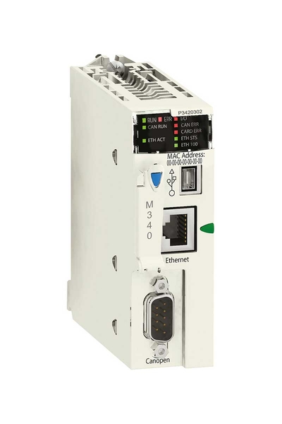 Schneider BMXP3420302 M340 1024 Dijital 256 Analog Giriş/Çıkışlı Canopen İşlemci Modülü