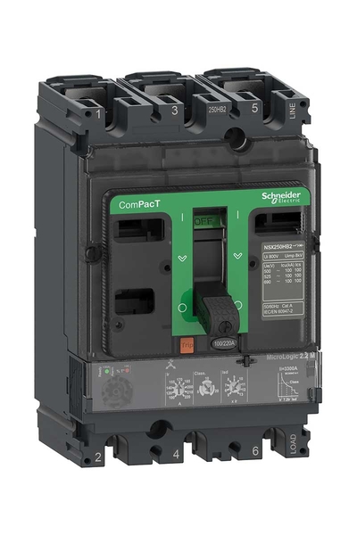 Schneider C10W32M025 NSX100Hb2 100kA 3P 25A Kompakt Şalter