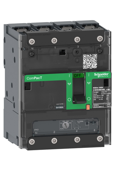 Schneider C11N6TM063B NSXM100N 50kA Ac 4P3D 63A Tmd Busbar Kompakt Şalter