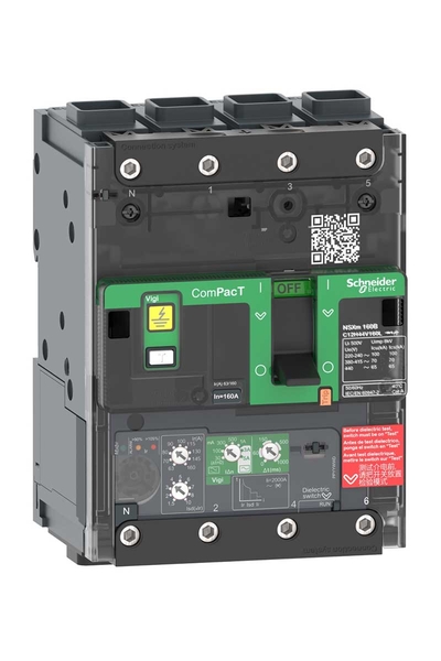 Schneider C12F44V160L NSXM160F 36kA Ac 4P 160A 4.1 Elink Kompakt Şalter
