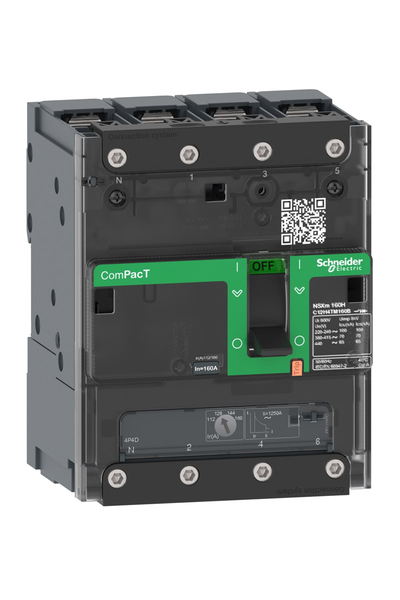 Schneider C12F6TM160B NSXM160F 36kA Ac 4P3D 160A Tmd Busbar Kompakt Şalter