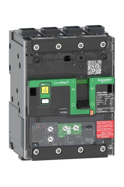 Schneider C12N44V160L NSXM160N 50kA Ac 4P 160A 4.1 Elink Kompakt Şalter