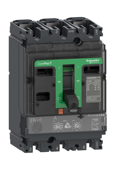 Schneider C25R32M220 NSX250R 200kA Ac 3P 220A 2.2M Kompakt Şalter