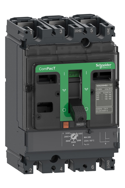 Schneider C25R3MA150 NSX250R 200kA Ac 3P 150A MA Kompakt Şalter