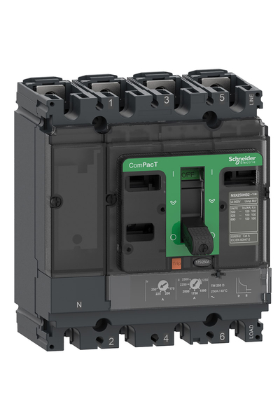 Schneider C25R4TM125 NSX250R 200kA Ac 4P 125A Tmd Kompakt Şalter
