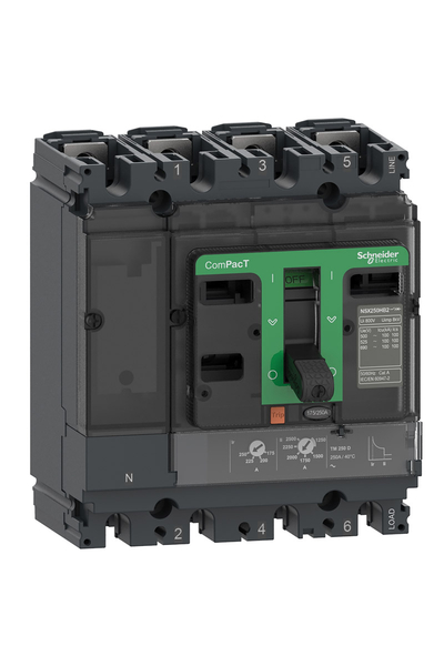 Schneider C25R4TM200 NSX250R 200kA Ac 4P 200A Tmd Kompakt Şalter