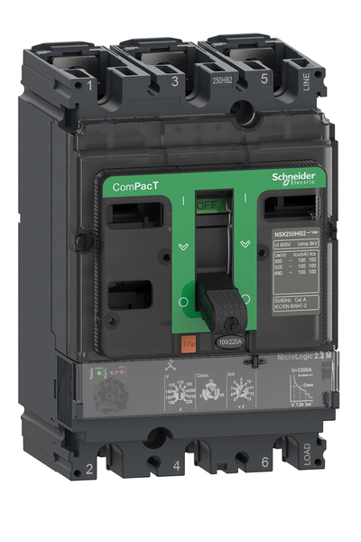Schneider C25V32M150 NSX250HB1 75kA Ac 3P 150A 2.2M Kompakt Şalter
